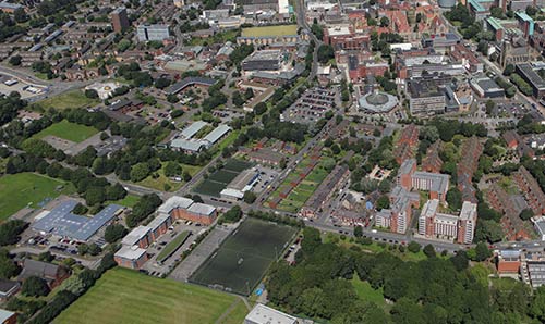 Arial view of Manchester