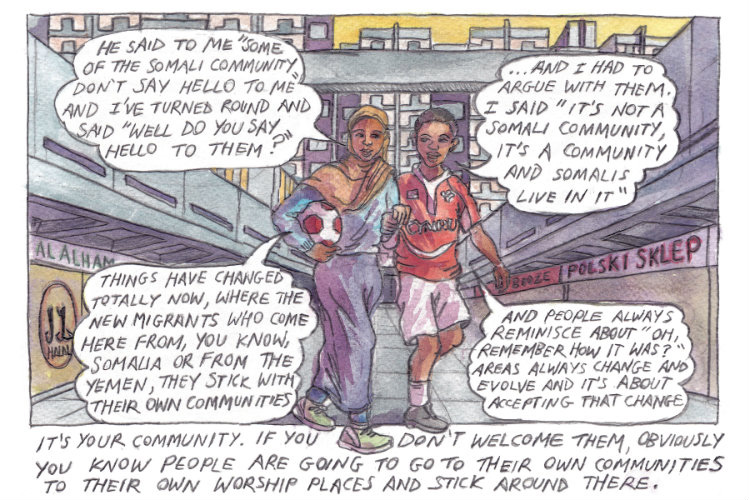 'New communities' comic strip